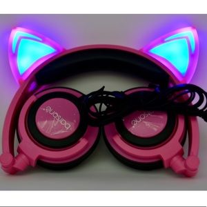 Light up cat ear headphones